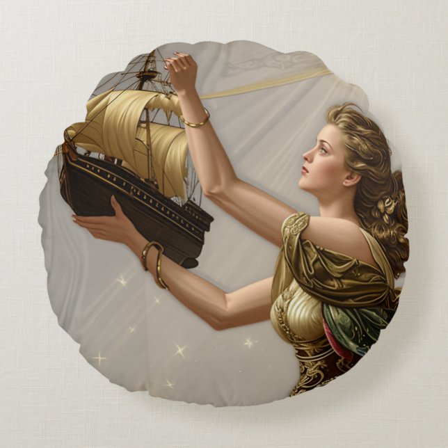 Funda para edredón"Full size bed Round Cushion (Front)