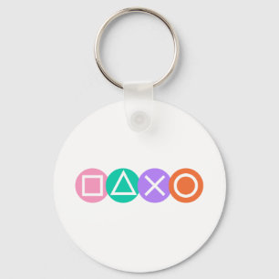 Fundamental Game Symbols Key Ring