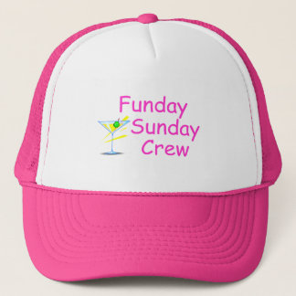 Funday Sunday Crew Pink Trucker Hat