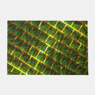 Fundo com imagem verde sob grade dourada? doormat