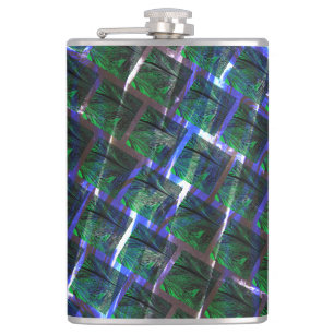 Fundo de imagem verde sob grade flutuando? hip flask
