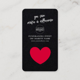 Fundraising Charity Event Black Logo Photo Card
