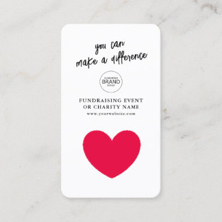 Fundraising Charity Event Donate Logo Photo Card