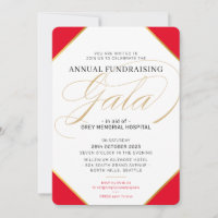 FUNDRAISING GALA BALL elegant event regal red gold