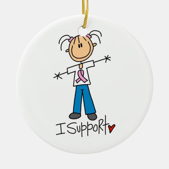 Fundraising I Support Ceramic Tree Decoration (Front)