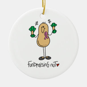 Fundraising Nut T-shirts and Gifts Ceramic Tree Decoration