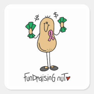 Fundraising Nut T-shirts and Gifts Square Sticker