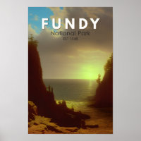 Fundy National Park Canada Vintage Art