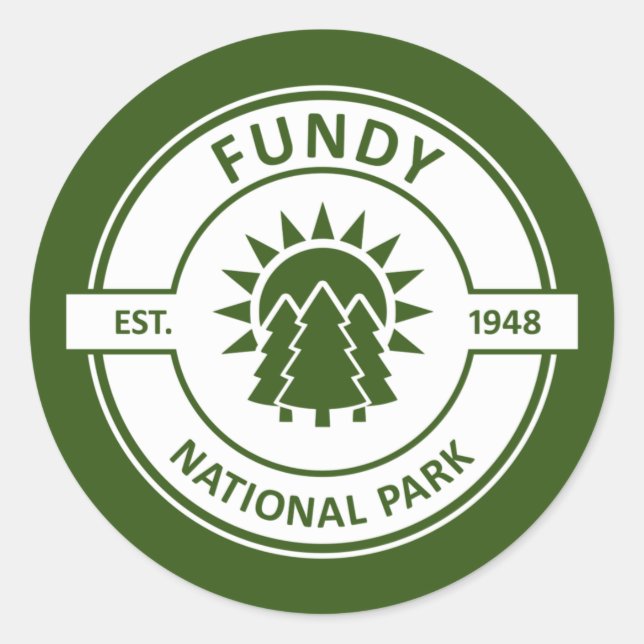 Fundy National Park Classic Round Sticker (Front)
