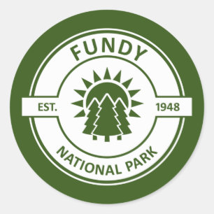 Fundy National Park Classic Round Sticker
