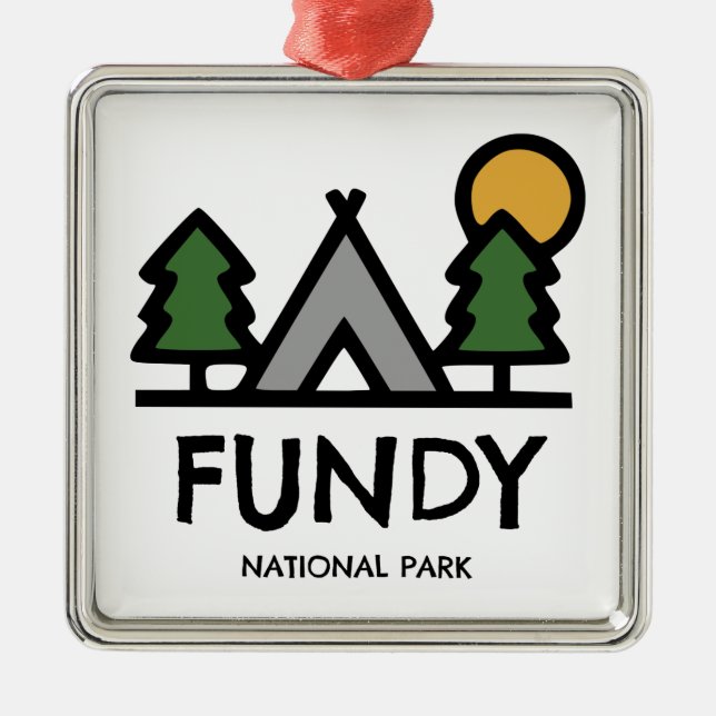 Fundy National Park Metal Tree Decoration (Front)