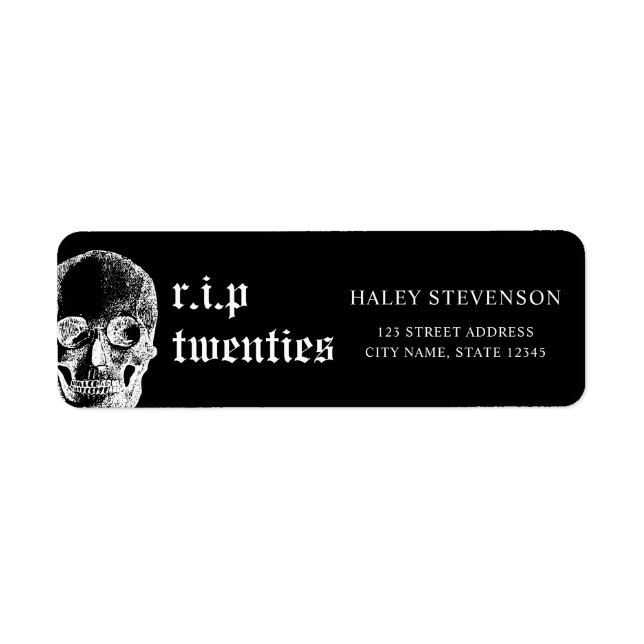 Funeral 30th RIP Twenties 20s Funny Skull Birthday (Front)