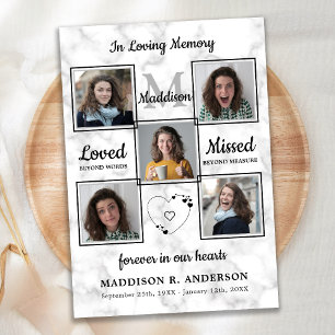 Funeral 5 Photos Memorial Celebration Of Life Invitation