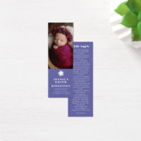 Funeral angel white star poem photo bookmark