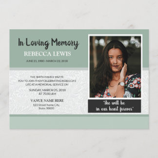 Funeral Announcement Card