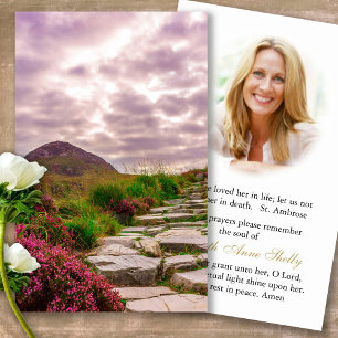 Funeral Beautiful Ireland Prayer Sympathy Cards