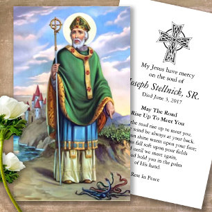 Funeral Beloved St Patrick Prayer Sympathy Cards