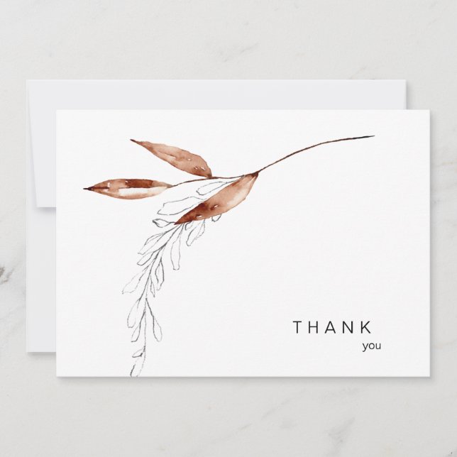 Funeral Bereavement Fall Thank You Card (Front)