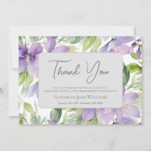 Funeral Bereavement Purple Floral