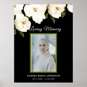 Funeral Black Celebrating of Life Welcome Sign