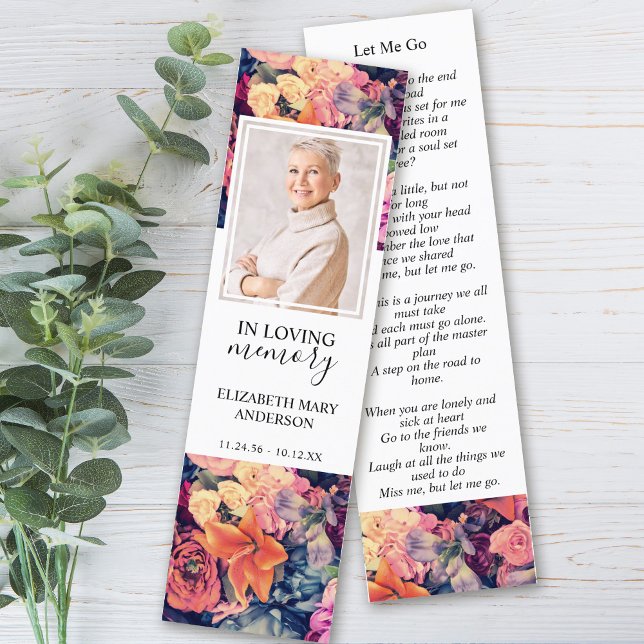 Funeral Bookmark Moody Floral (Creator Uploaded)