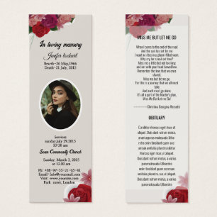 Funeral Bookmark Template