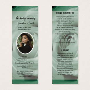 Funeral Bookmark Template