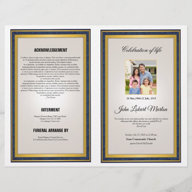 Funeral Brochure Template (Front)