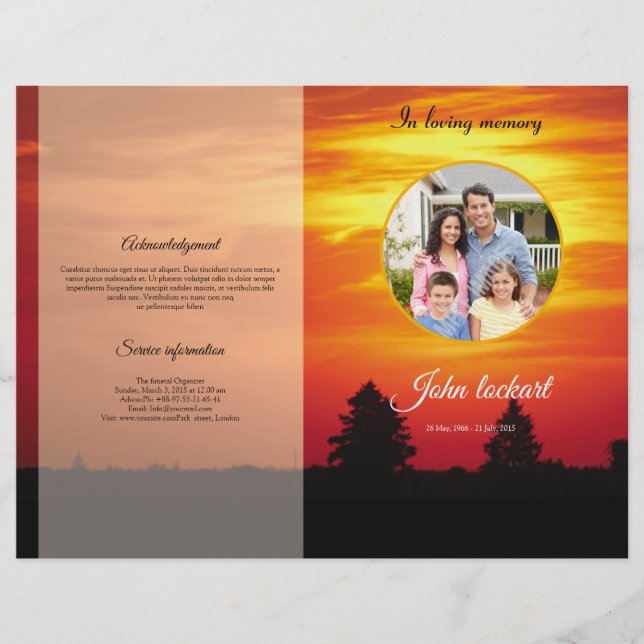 Funeral Brochure Template (Front)
