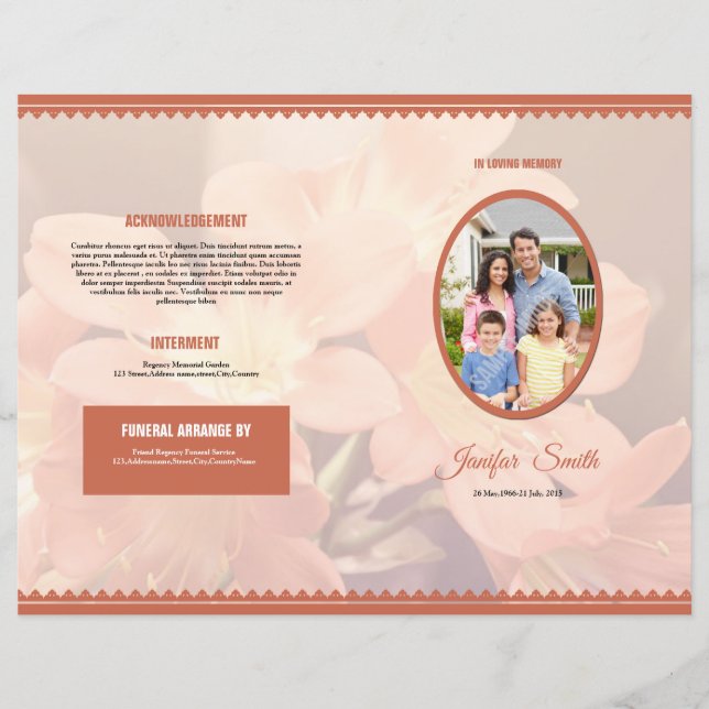 Funeral Brochure Template (Front)