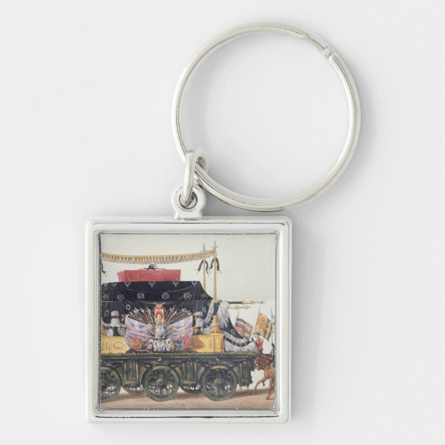 Funeral Car of the Duke of Wellington, 1853 Key Ring (Front)