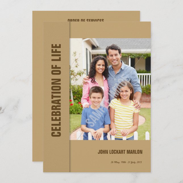 Funeral Card Template (Front/Back)