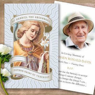 Funeral Catholic St Gabriel Prayer Sympathy Cards