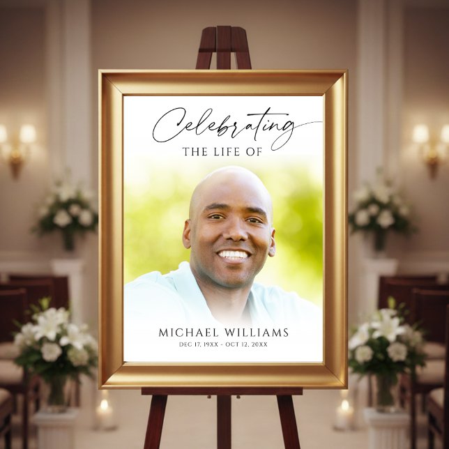 Funeral Celebrating Life of Photo Welcome Sign (Creator Uploaded)