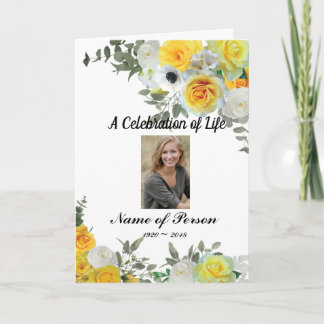 Funeral/Celebration of Life/Memorial Program Programme