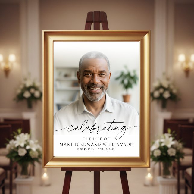 Funeral Celebration of Life Photo Memorial Poster (Creator Uploaded)