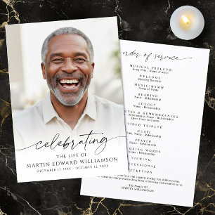 Funeral Celebration of Life Photo Order of Service Programme