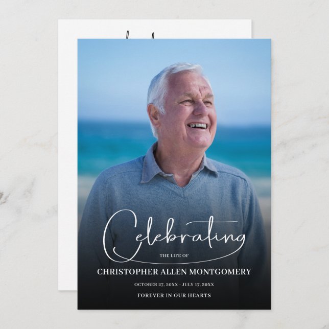 Funeral Celebration of Life Photo Programme (Front/Back)