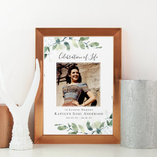 Funeral Celebration of Life Photo Welcome Sign