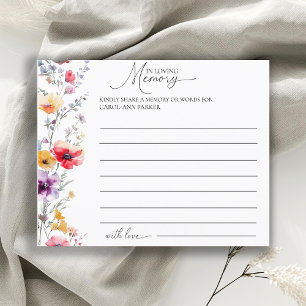 Funeral Colourful Wildflower "Share a memory"