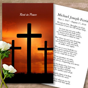 Funeral Crosses Bereavement Prayer Sympathy Cards