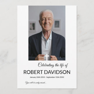 Funeral Custom Memorial Photo Table Programme