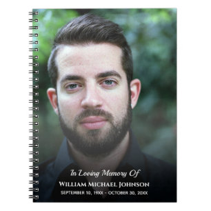 Funeral Custom Photo Bereavement In Loving Memory Notebook