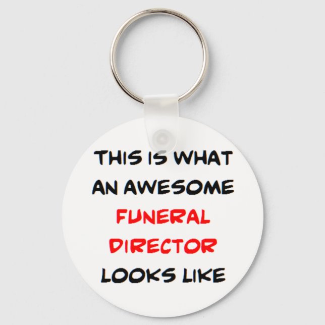 funeral director, awesome key ring (Front)