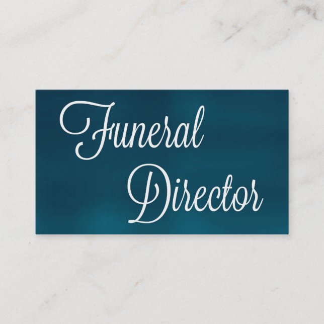 Funeral Director Brushed Business Card (Front)