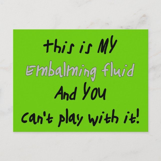 Funeral Director/Mortician Funny Gifts Postcard (Front)