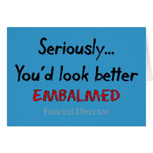 Funeral Director/Mortician Funny Hearse Design (Front Horizontal)