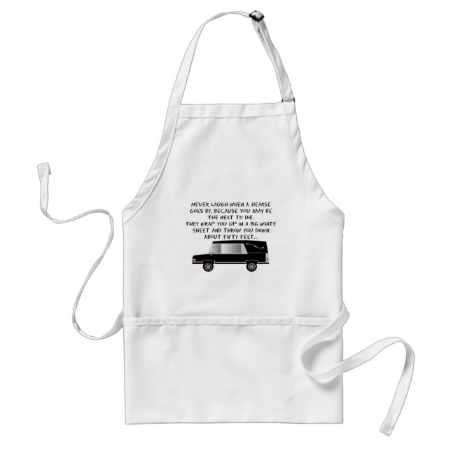 Funeral Director/Mortician Funny Hearse Design Standard Apron (Front)