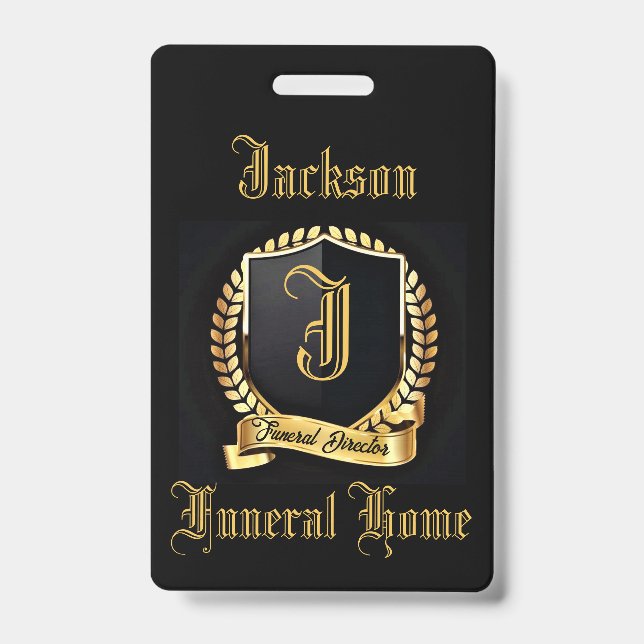 Funeral Director Name Tag ID Badge (Front)