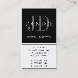 Funeral Director Vertical White Business Card
